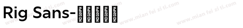 Rig Sans字体转换
